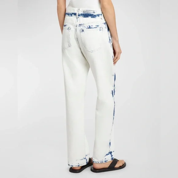 Proenza Schouler Ellsworth Bleached Boyfriend Jeans with Belt size29